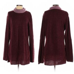 CAPUCINE PUERARI Italian Mohair Wool Long Turtleneck Sweater L